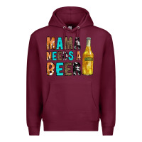 Burgundy Mama Needs a Beer Premium Hoodie - CowCowDesign