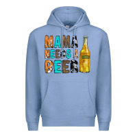 Colony Blue Mama Needs a Beer Premium Hoodie - CowCowDesign