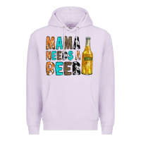 Lilac Mama Needs a Beer Premium Hoodie - CowCowDesign