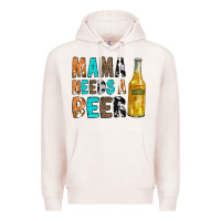 Pale Pink Mama Needs a Beer Premium Hoodie - CowCowDesign