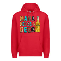 Red Mama Needs a Beer Premium Hoodie - CowCowDesign