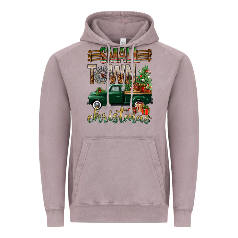 Small Town Christmas With Truck Vintage Hoodie by BundleAndBundleShop | Teevron