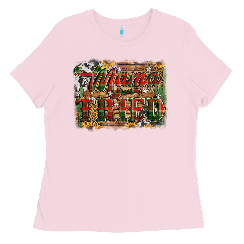 Mama Tried Christmas Ladies Tee by Jasminsmagicworld | Teevron