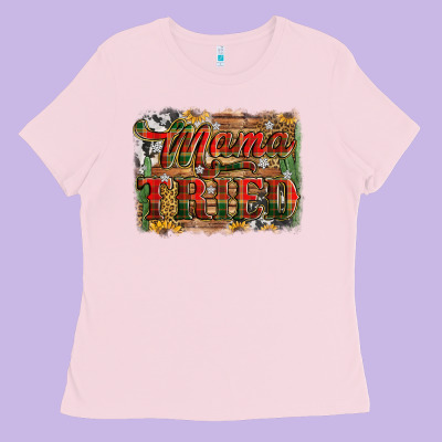 Mama Tried Christmas Ladies Tee Designed By Jasminsmagicworld