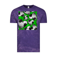Cloud Purple soccer hearts seamless pattern Vintage Tee - BundleAndBundleShop