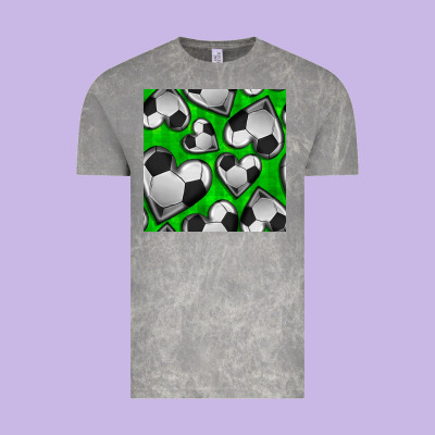 Soccer Hearts Seamless Pattern Vintage Tee Designed By Bundleandbundleshop
