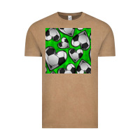 Vintage Coffee soccer hearts seamless pattern Vintage Tee - BundleAndBundleShop