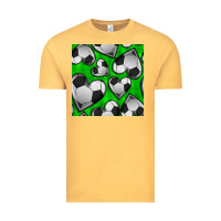 Vintage Mustard soccer hearts seamless pattern Vintage Tee - BundleAndBundleShop