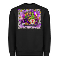 Black Mardi Gras gnome on the truck Heavyweight Sweatshirt - NancyCooperArtShop