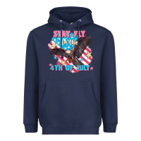 Navy Stay fly for the 4th of July Heavyweight Hoodie - FaDigitalArtStudio