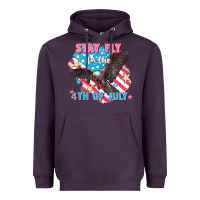 Plum Stay fly for the 4th of July Heavyweight Hoodie - FaDigitalArtStudio