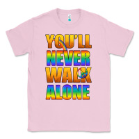 Bubblegum Pink Lgbtq You'll Never Walk Alone With Peace Classic Tee - BundleAndBundleShop