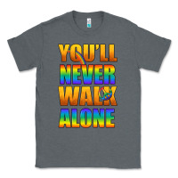 Charcoal Heather Lgbtq You'll Never Walk Alone With Peace Classic Tee - BundleAndBundleShop
