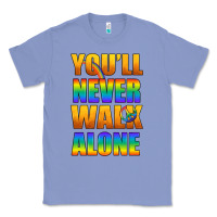 Colony Blue Lgbtq You'll Never Walk Alone With Peace Classic Tee - BundleAndBundleShop