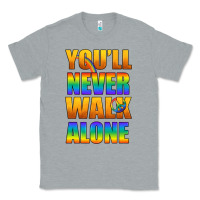 Heather Grey Lgbtq You'll Never Walk Alone With Peace Classic Tee - BundleAndBundleShop