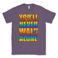 Lavender Lgbtq You'll Never Walk Alone With Peace Classic Tee - BundleAndBundleShop