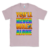 Lilac Lgbtq You'll Never Walk Alone With Peace Classic Tee - BundleAndBundleShop