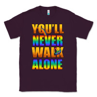 Plum Lgbtq You'll Never Walk Alone With Peace Classic Tee - BundleAndBundleShop
