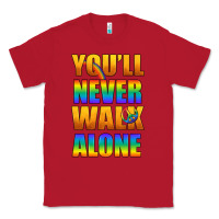 Red Lgbtq You'll Never Walk Alone With Peace Classic Tee - BundleAndBundleShop