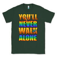 Sports Green Lgbtq You'll Never Walk Alone With Peace Classic Tee - BundleAndBundleShop