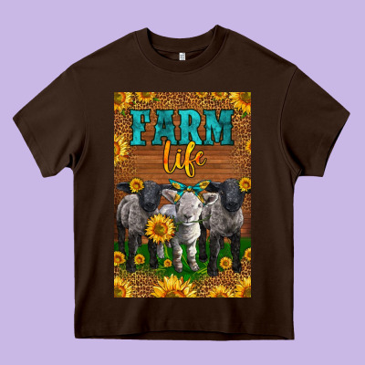 Western Baby Sheeps Farm Life Heavy Core Tee Designed By Lillyallendesigns