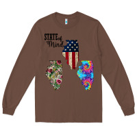 Chestnut Im in a Fishing State of Mind Illinois Long Sleeve Tee - Bettercallsaul