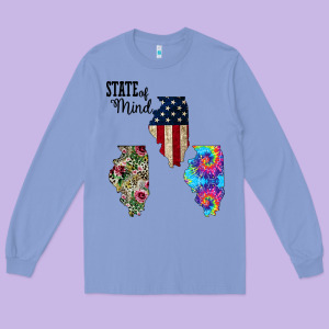 Im In A Fishing State Of Mind Illinois Long Sleeve Tee Designed By Bettercallsaul