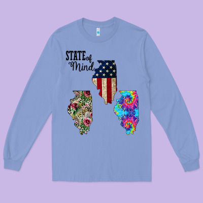 Im In A Fishing State Of Mind Illinois Long Sleeve Tee Designed By Bettercallsaul