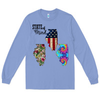 Colony Blue Im in a Fishing State of Mind Illinois Long Sleeve Tee - Bettercallsaul