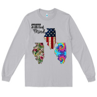 Moon Dust Im in a Fishing State of Mind Illinois Long Sleeve Tee - Bettercallsaul