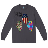 Smoke Im in a Fishing State of Mind Illinois Long Sleeve Tee - Bettercallsaul