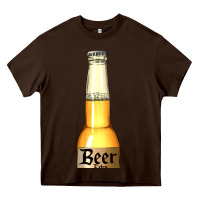 Chocolate Brown yellow beer bottle Heavy Core Tee - AdoDesignShop