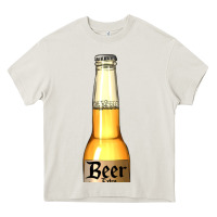 Cream yellow beer bottle Heavy Core Tee - AdoDesignShop