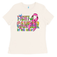 Bone fight cancer in all colors Ladies Tee - NancyCooperArtShop