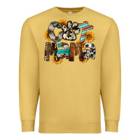 Antique Gold Western Cat Mama Mother's Day Premium Sweatshirt - FaDigitalArtStudio