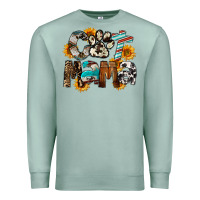 Seafoam Western Cat Mama Mother's Day Premium Sweatshirt - FaDigitalArtStudio