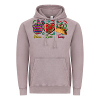 Vintage Zinc Peace Love Tacos Vintage Hoodie - BundleAndBundleShop