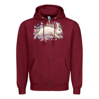 Burgundy Easter Bunny leopard Easter Day Zipper Hoodie - HowdyJamesFarm