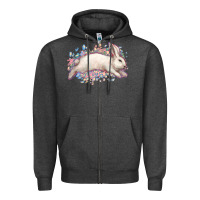 Easter Bunny Leopard Easter Day Zipper Hoodie | Teevron