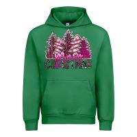 Emerald Merry Christmas pink  trees Urban Hoodie - CowhideDigitalArt