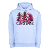 Pigment Grape Ice Merry Christmas pink  trees Urban Hoodie - CowhideDigitalArt