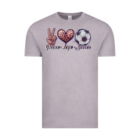 Vintage Zinc peace love soccer Vintage Tee - JahusDesignShop