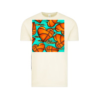 Vintage Arctic basketball hearts with leopard seamless pattern Vintage Tee - BundleAndBundleShop