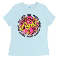 Baby Blue fight breast cancer Ladies Tee - NancyCooperArtShop