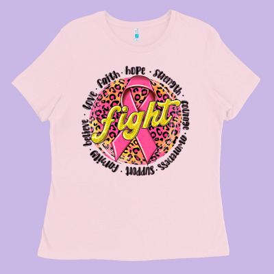 Fight Breast Cancer Ladies Tee Designed By Nancycooperartshop