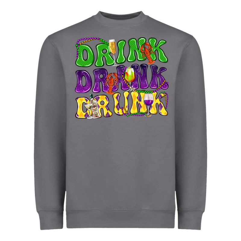 Drink Drank Drunk Heavyweight Sweatshirt by NancyCooperArtShop | Teevron