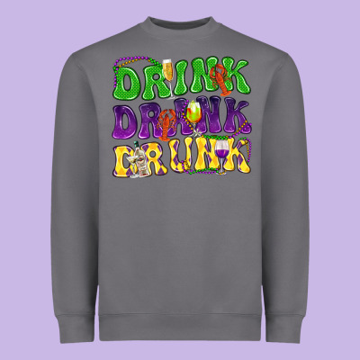 Drink Drank Drunk Heavyweight Sweatshirt Designed By Nancycooperartshop