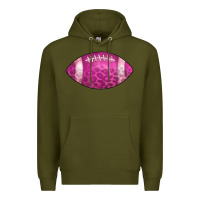 Army Green american football pink Premium Hoodie - CowCowDesign