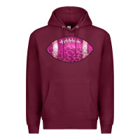 Burgundy american football pink Premium Hoodie - CowCowDesign