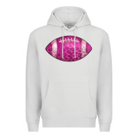 Dove Grey american football pink Premium Hoodie - CowCowDesign